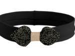 Jersey knit baby headband glitter black