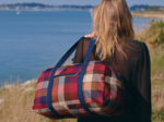 Sac week-end ruby lurex tartan