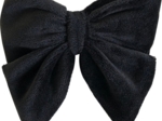 Bow tie hair slide black velvet
