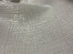 Coupon tissu 50 cm white lurex gauze