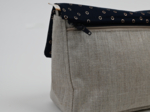 Base of shoulder bag silver linen
