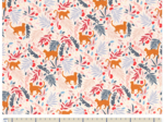Cotton fabric ex2309 red feline