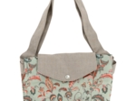 Tote bag with a zip vert bohème
