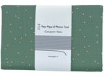 1 m fabric coupon gaze pois or eucalyptus