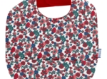 Coated fabric bib prairie fleurie