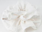 Double XL Scrunchie starry white english embroidery