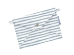 Little envelope clutch striped blue gray glitter