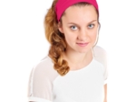 Stretch jersey headband  fuschia a6