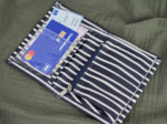 Compact wallet striped  ivory navy