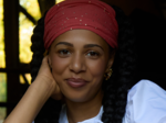 Headscarf headband- Adult size marsala gold double gauze