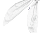 Long tail scrunchie white lurex gauze