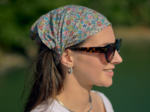 Headscarf headband- Adult size mille et une fleurs