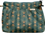 Pleated clutch bag eventail or vert