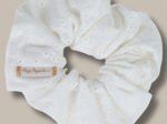 Scrunchie starry white english embroidery 