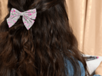Bow tie hair slide serenade fluo