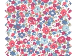1 m fabric coupon ex2411 coral and jeans garden