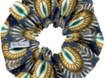 Scrunchie plumes de paon