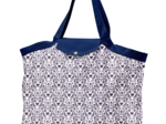 Tote bag with a zip scandinavia bleu