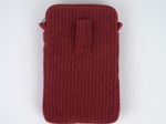 Quilted phone pocket burgundy large corduroy