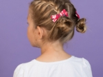 Ribbon bow hair slide hanami