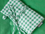 Jewelry pouch green mint gingham
