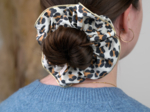 Large Piping Scrunchie leopard