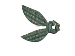 Short tail scrunchie eventail or vert