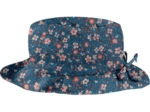 Rain hat adjustable-size T3 fleuri nude ardoise