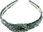 bow headband fleuri kaki