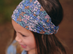Headscarf headband- child size monet lilas