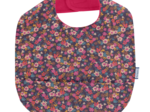Coated fabric bib hippie fleurie