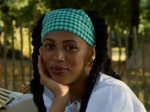 Headscarf headband- Adult size green mint gingham
