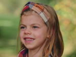 Children's double-breasted headband ruby lurex tartan