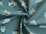 Cotton fabric ex2651 voyage bleu