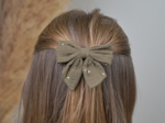 Bow tie hair slide navy blue