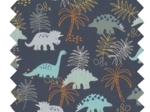 Cotton fabric jurassic dino marine
