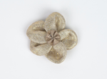 Mini Flower petal hair slide  glitter linen