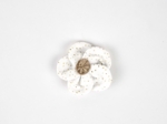 Mini Flower petal hair slide white sequined