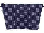 Cosmetic bag with flap navy gold star