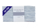 Coupon tissu 50 cm striped blue gray glitter