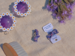 Small bows hair clips lavandula