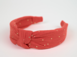 Large Crossed Headband marsala gold double gauze