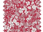 Cotton fabric ex2341 floral foliage burgundy