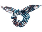 Bunny ear Scrunchie feuillage marine