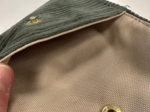 zipper pouch card purse velours côtelé kaki