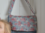 Square flap of saddle bag  jardin d'aurore