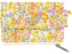 zipper pouch card purse mimosa jaune rose