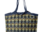Pleated tote bag - Medium size plumes de paon