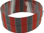Stretch jersey headband  rayé brique gris g4