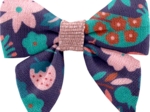 Mini bow tie clip huppette fleurie